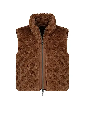 MONARI | Gilet in Felloptik | braun